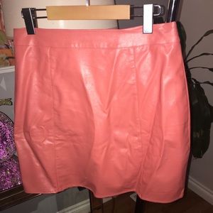 Cutest pink skirt faux leather